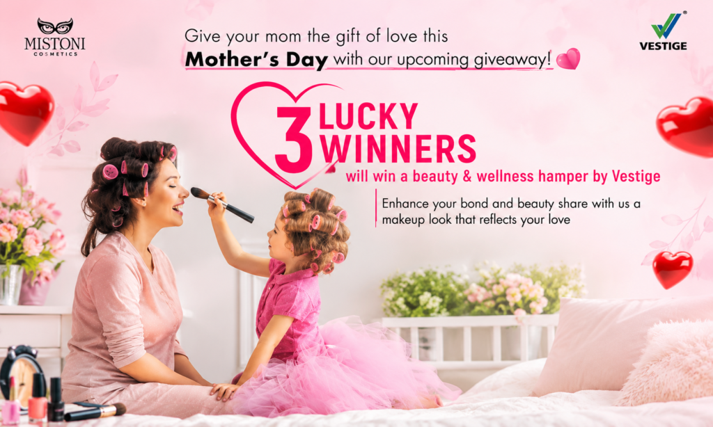 Mother's Day giveaway banner - 3 lucky winners beauty and wellness hamper